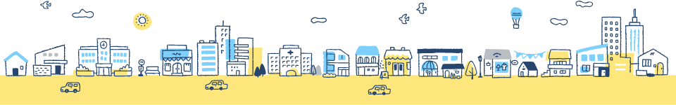 千葉の街並みのイラスト
