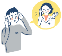電話で相談する様子のイラスト